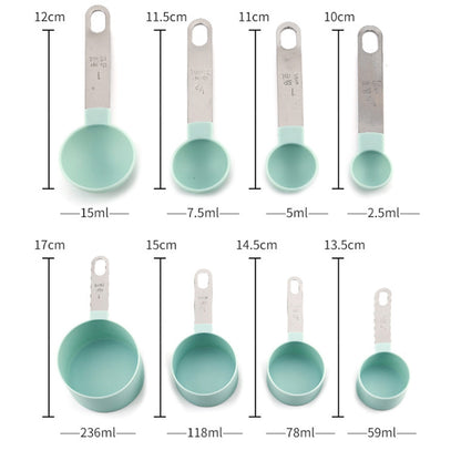 Stainless Steel Measuring Cups Spoons Set, Kitchen Tools for Baking, Cake, Pastry, Cooking