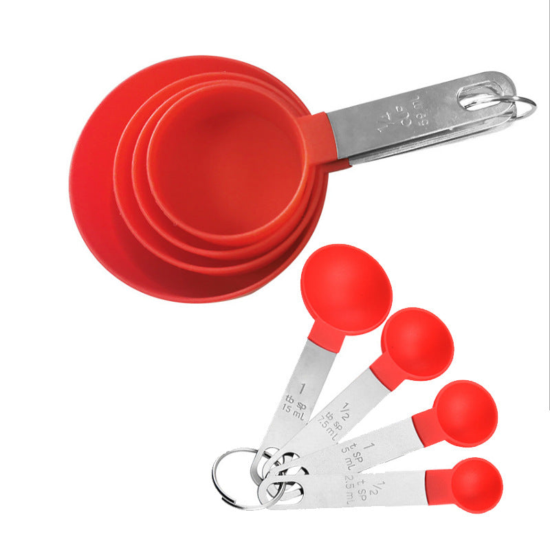 Stainless Steel Measuring Cups Spoons Set, Kitchen Tools for Baking, Cake, Pastry, Cooking