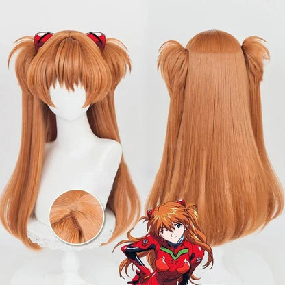 Long Orange Cosplay Wig With Heat Resistant Synthetic Fiber 3