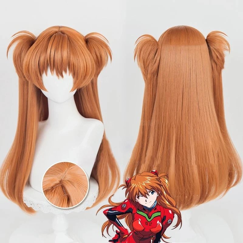 Long Orange Cosplay Wig With Heat Resistant Synthetic Fiber 6