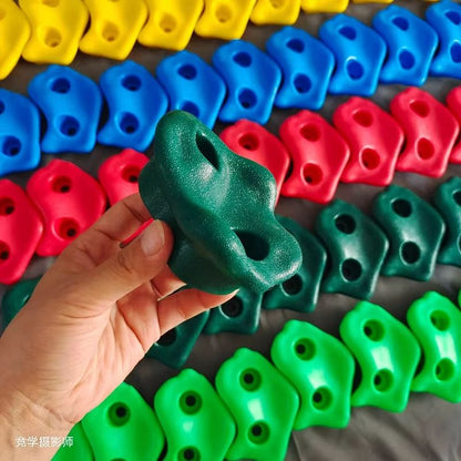 Kids Rock Climbing Wall Holds Set 10 Piece Plastic Climbing Stones For Indoor And Outdoor Play 3