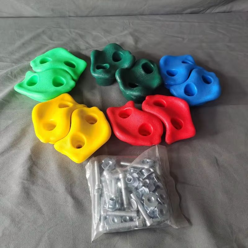 Kids Rock Climbing Wall Holds Set 10 Piece Plastic Climbing Stones For Indoor And Outdoor Play 6