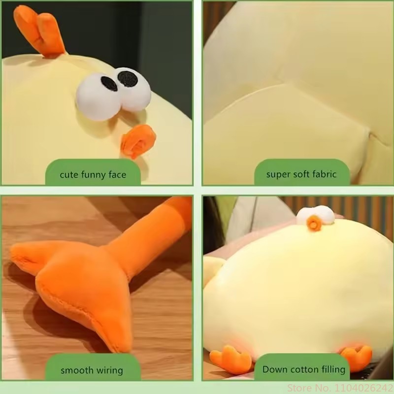 Soft Simulation Chicken Plush Toy, Funny Neck Pillow, Stuffed Animal for Boys and Girls, Cute Festival Gift