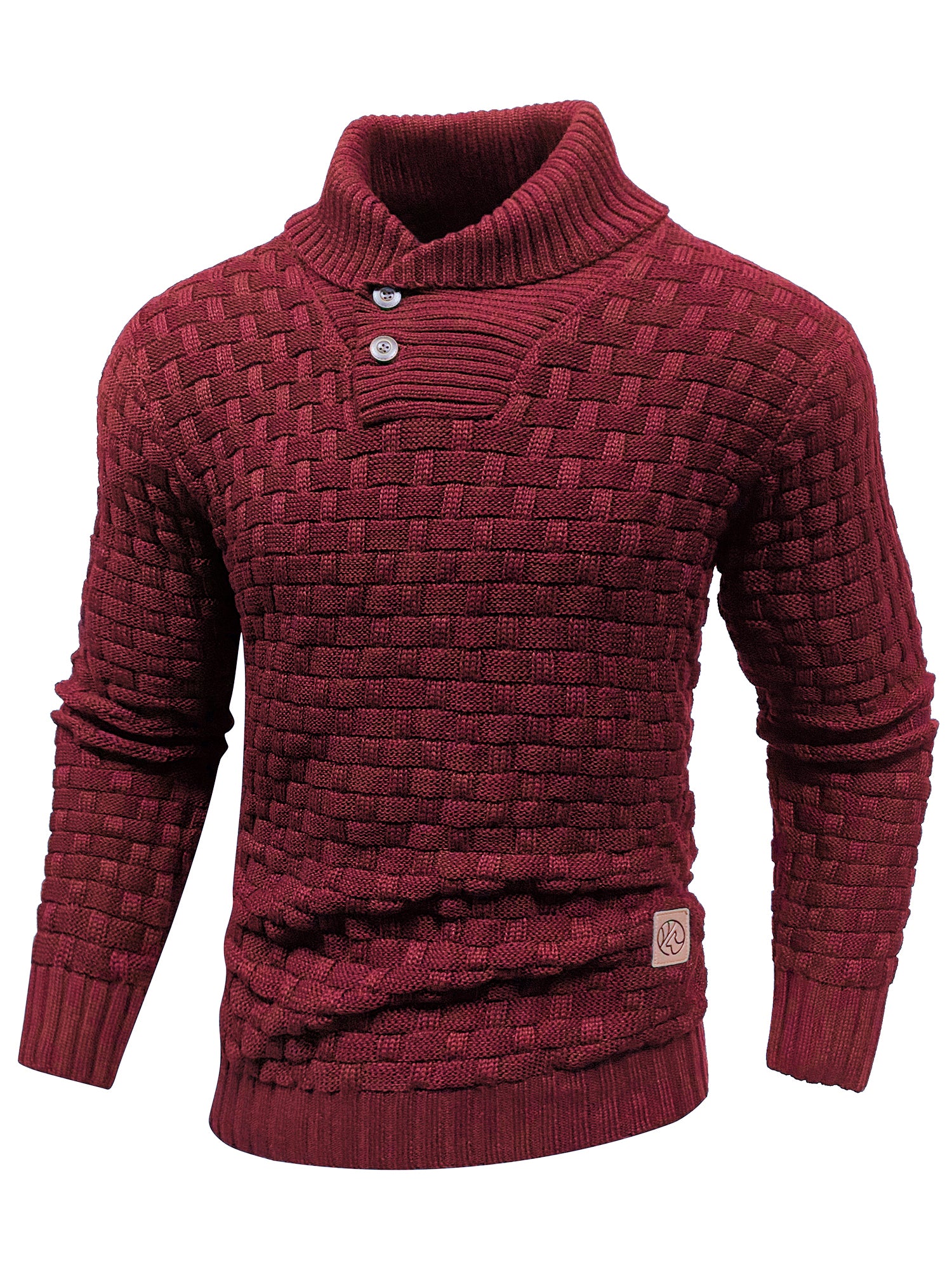 Mens Knitted Sweater Casual Crew Neck Warm Long Sleeve Comfortable Pullover Textured Ribbed Edge To 9