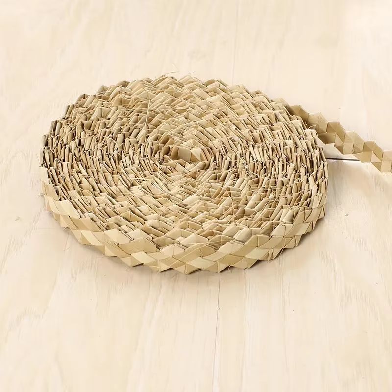 Sunflower Straw Rope for Hat Making and Crafts – Braided Palm Leaf DIY Material