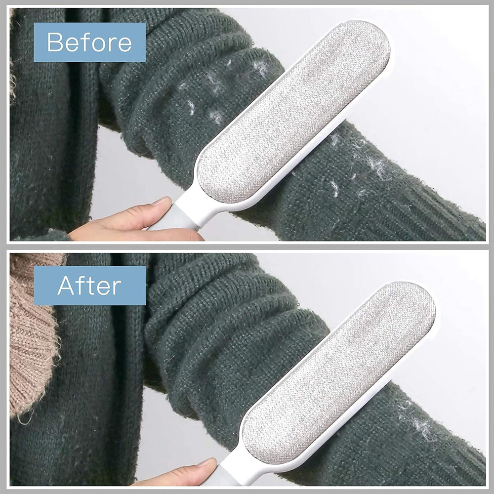 Pet Hair Remover Brush Set, Lint Brush with Self-Cleaning Base for Clothes, Sofa, Car Seats