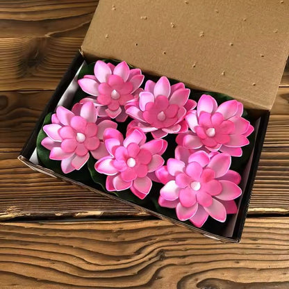 LED Lotus Floating Night Lamp Water Sensor Flower Light For Garden Ponds Tanks  Festive Party Decor 17