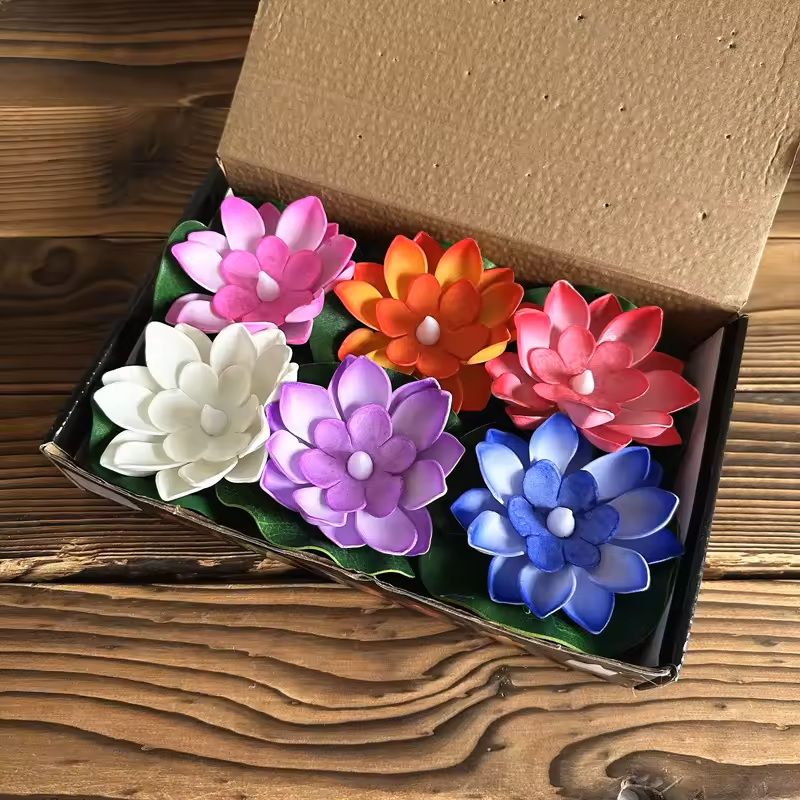 LED Lotus Floating Night Lamp Water Sensor Flower Light For Garden Ponds Tanks  Festive Party Decor 18