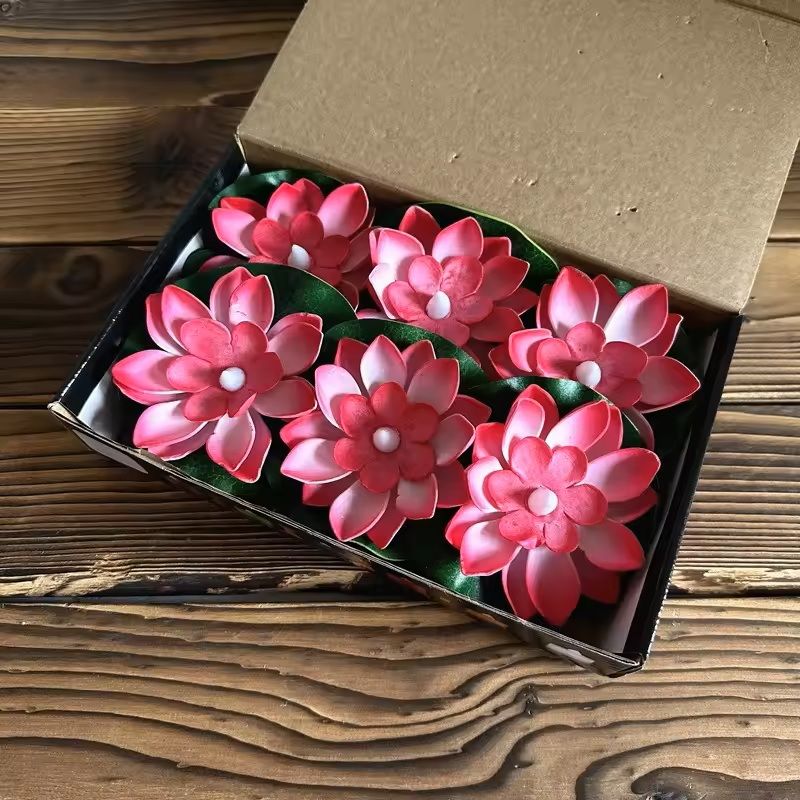 LED Lotus Floating Night Lamp Water Sensor Flower Light For Garden Ponds Tanks  Festive Party Decor 19