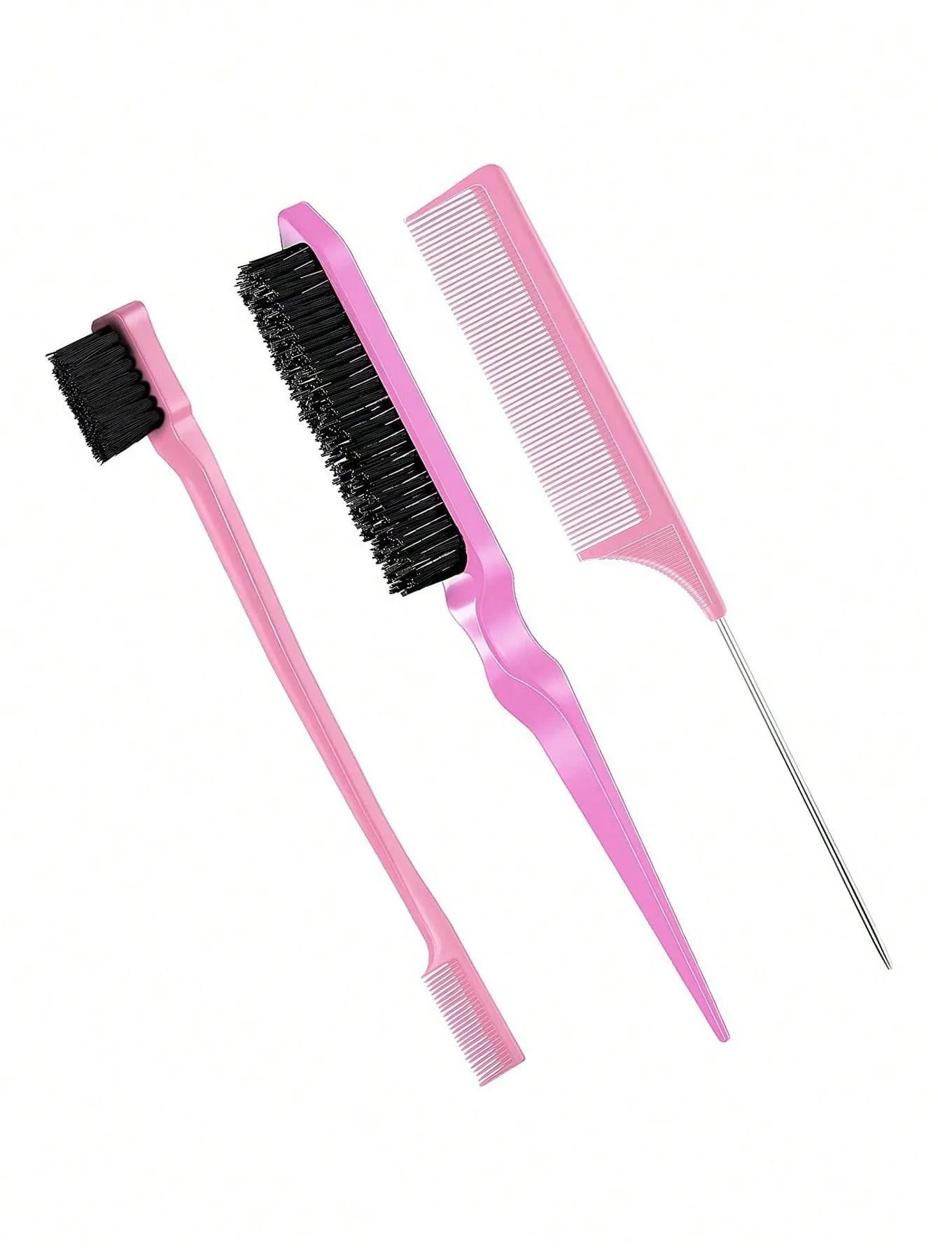 Styling Comb Set With Edge Brush And Tail Comb For Hair And Wig Care 1