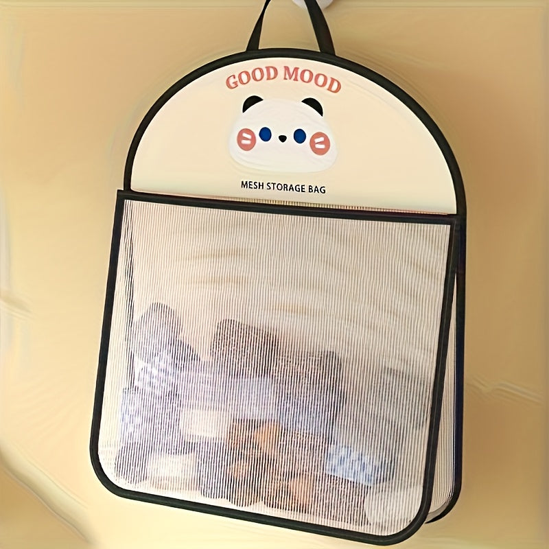 Hanging Mesh Storage Bag Wall Mounted Laundry Organizer Pouch For Underwear Socks Sorting 1