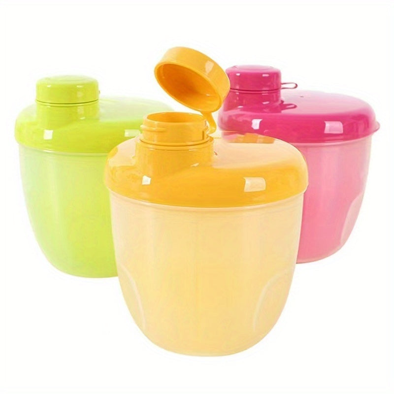 Milk Powder Container, Grid Baby Travel Food Formula Dispenser, Snack Storage Box for Outdoor Feeding