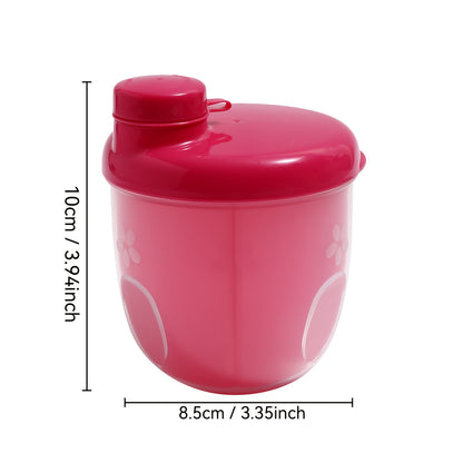 Milk Powder Container, Grid Baby Travel Food Formula Dispenser, Snack Storage Box for Outdoor Feeding