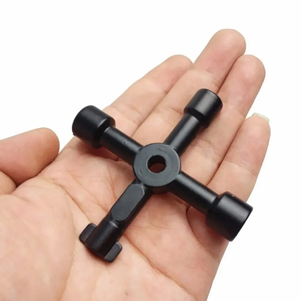 Universal Square, Triangle Key for Gas, Electrician Plumber Utility Cross Switch Wrench, Radiator, Train Bleed Tool