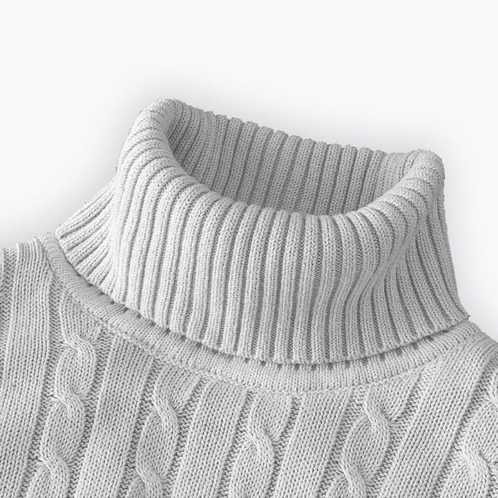 Mens Turtleneck Sweater High Neck Pullover Elastic Sweatwear Casual Knitted Sweaters Fall Winter Me 1