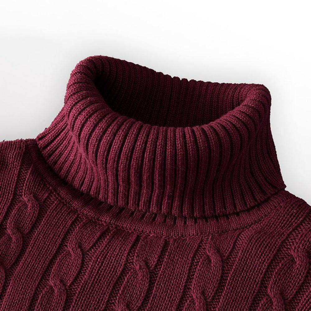 Mens Turtleneck Sweater High Neck Pullover Elastic Sweatwear Casual Knitted Sweaters Fall Winter Me 3