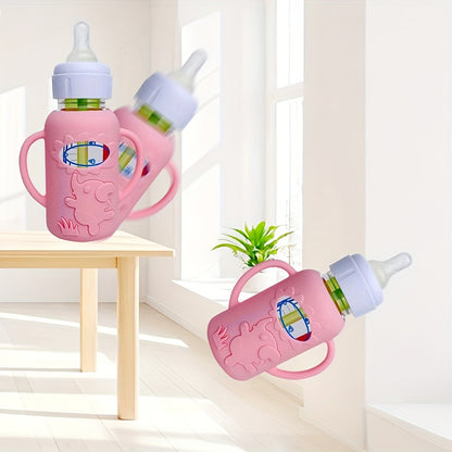 Durable New Elephant Narrowneck Bottle Silicone Handle Sleeve For Milk Bottle Juice Or Water Bottle 1