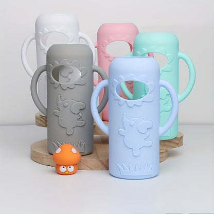 Durable New Elephant Narrowneck Bottle Silicone Handle Sleeve For Milk Bottle Juice Or Water Bottle 3