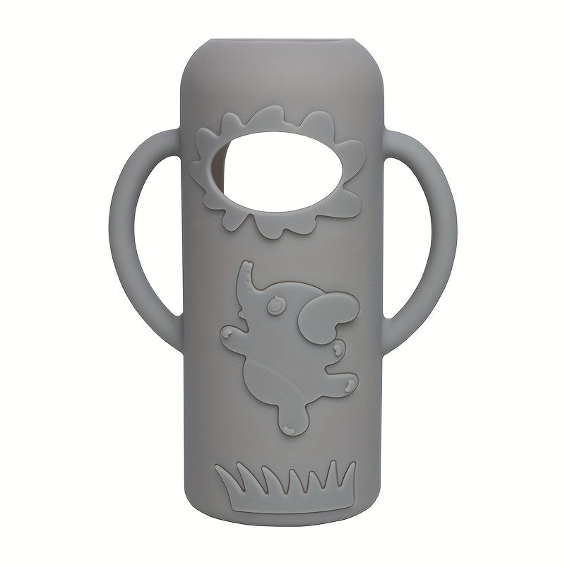 Durable New Elephant Narrowneck Bottle Silicone Handle Sleeve For Milk Bottle Juice Or Water Bottle 9