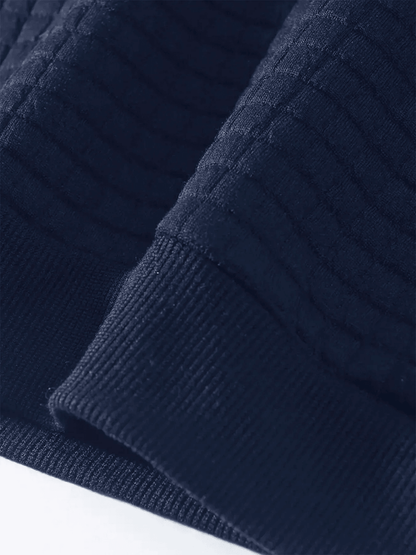 Autumn Mens Crew Neck Pullover Solid Color Knitted Streetwear Jacquard Check Sweatshirt Long Sleeve
