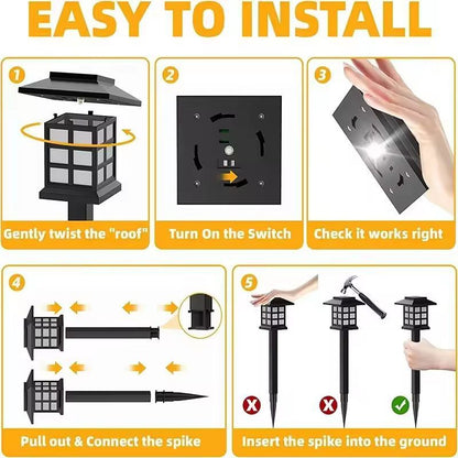RadiantGrove Solar Pathway Light Set  Waterproof Outdoor Walkway LED Lights for Garden Yard Drivewa 3