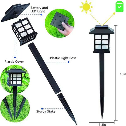 RadiantGrove Solar Pathway Light Set  Waterproof Outdoor Walkway LED Lights for Garden Yard Drivewa 4