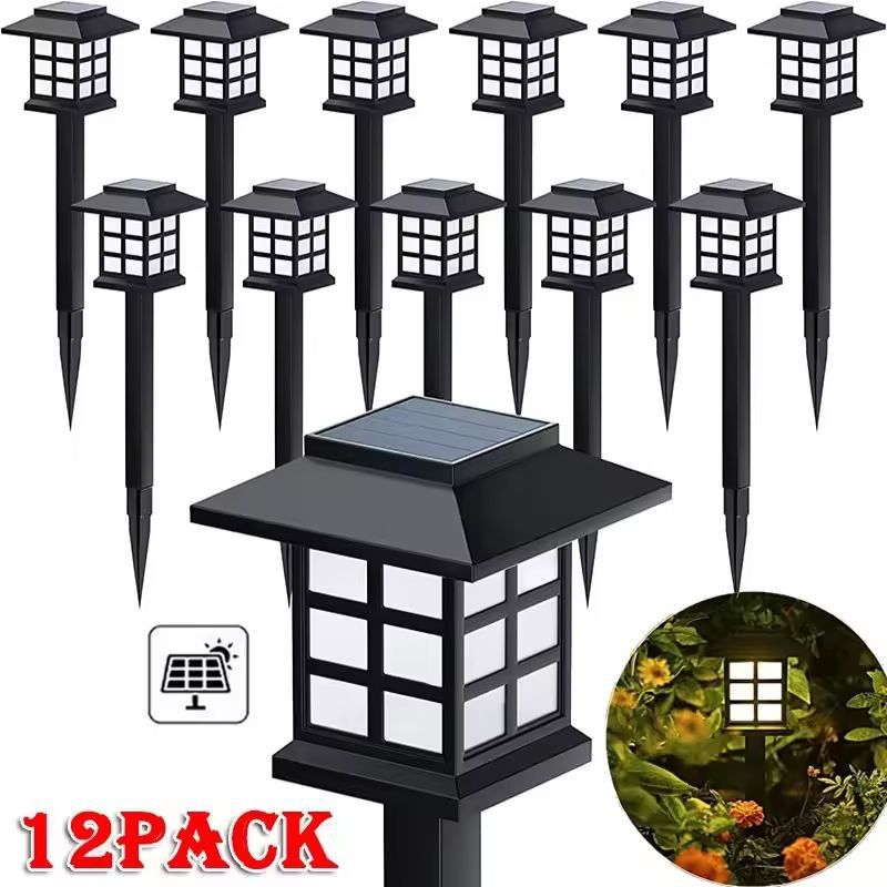 RadiantGrove Solar Pathway Light Set  Waterproof Outdoor Walkway LED Lights for Garden Yard Drivewa 7