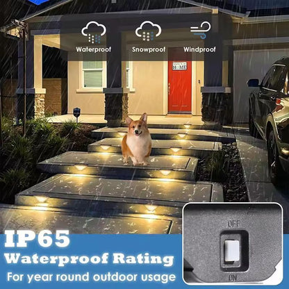 SolarGlow Fence  Deck Lighting Set  Outdoor Waterproof Solar Deck Lights 4