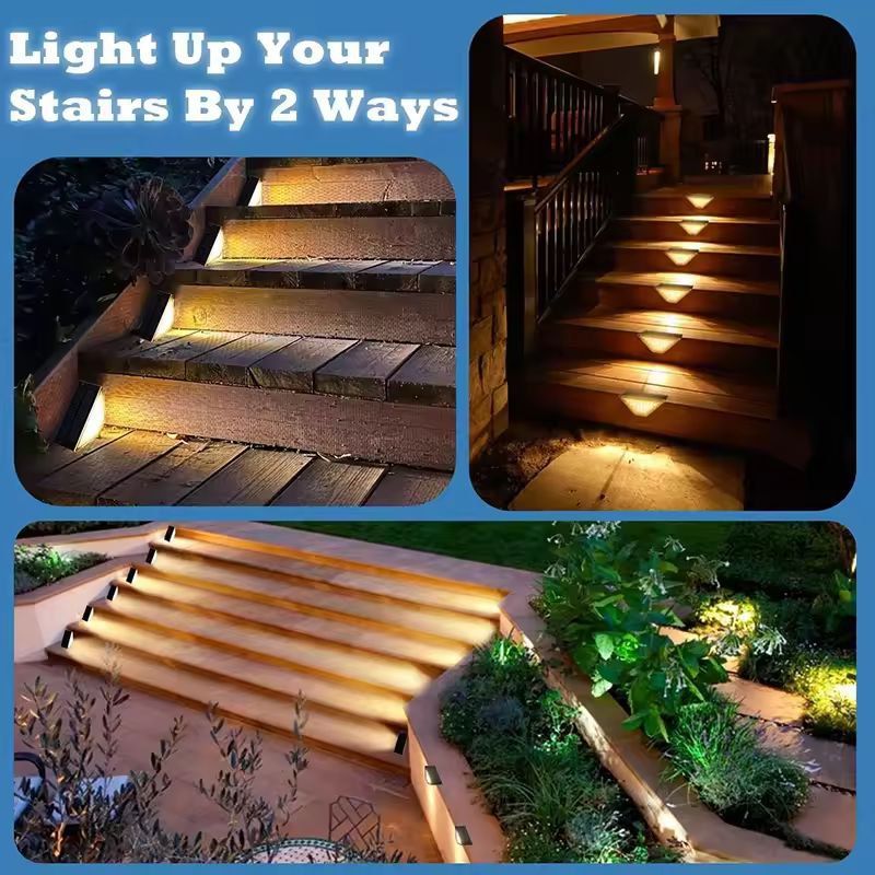 SolarGlow Fence  Deck Lighting Set  Outdoor Waterproof Solar Deck Lights 5