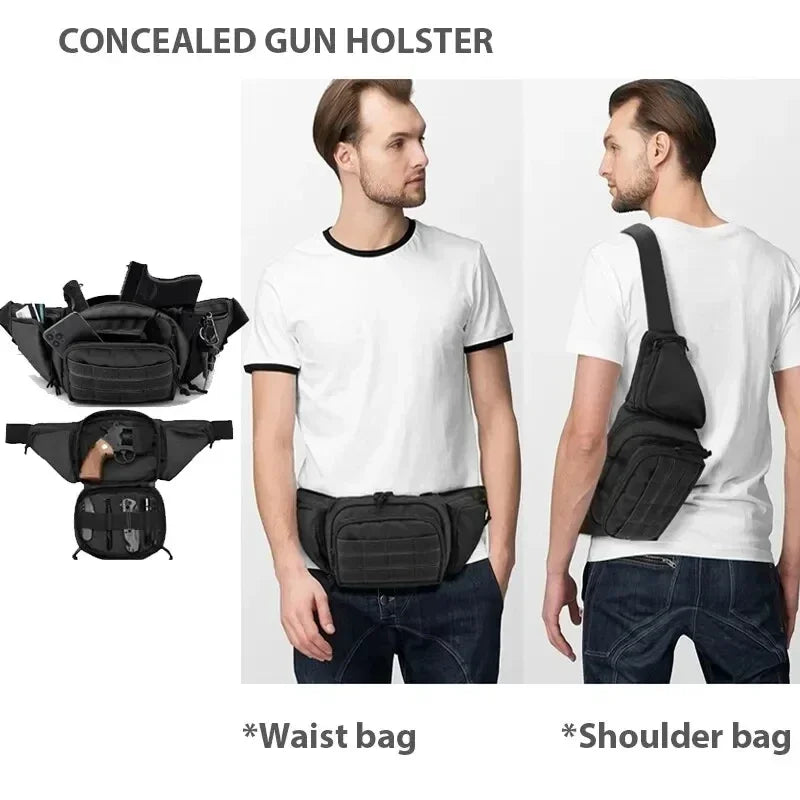 High Capacity Waist Bag Tactical Multi Function Waist Pack For Men Nylon Shoulder Fanny Packs Hikin 1