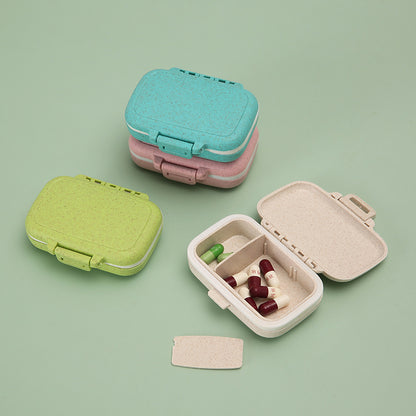 Mini Portable Pills Organizer Case, Grids PillBox, Weekly Tablet Storage Container, Medicine Box