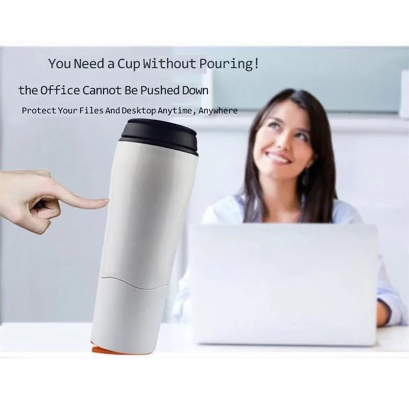 AntiInverted Cup Portable Plastic Water Bottle With Magic Suction Cup NonSlip And AntiScalding 1