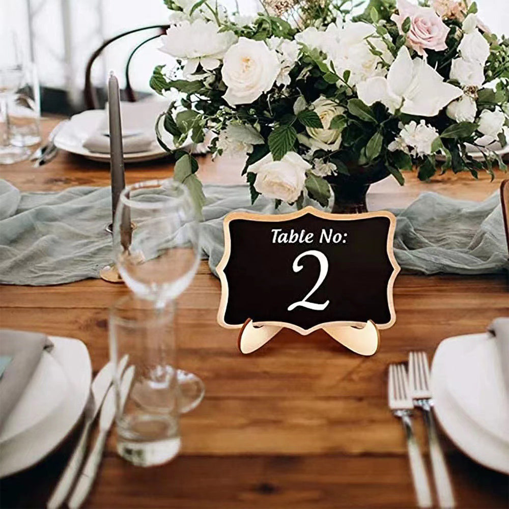 Wooden Chalkboards for Weddings, Mini Chalkboard Signs With Easel, Birthday Message Labels