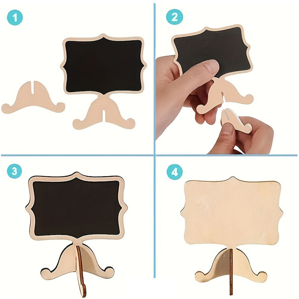 Wooden Chalkboards for Weddings, Mini Chalkboard Signs With Easel, Birthday Message Labels