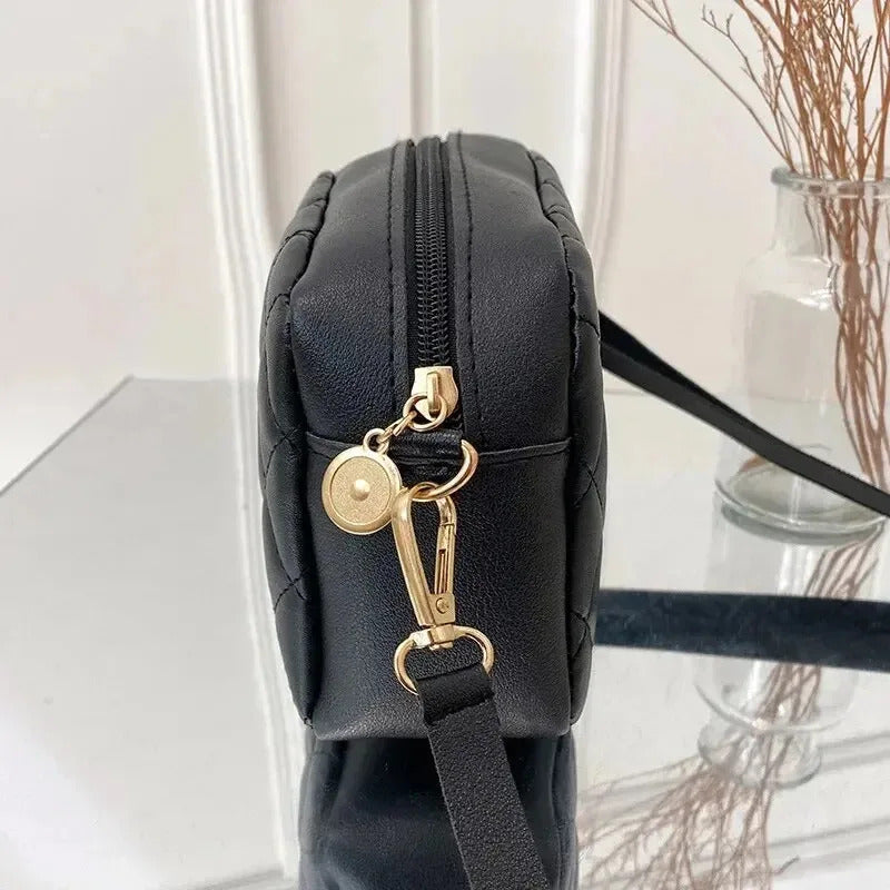Simple Embroidery Checkered Crossbody Camera Bag For Women Checkered Crossbody Bag 2