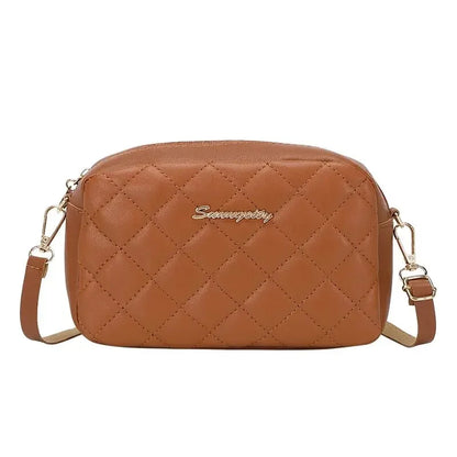 Simple Embroidery Checkered Crossbody Camera Bag For Women Checkered Crossbody Bag 4