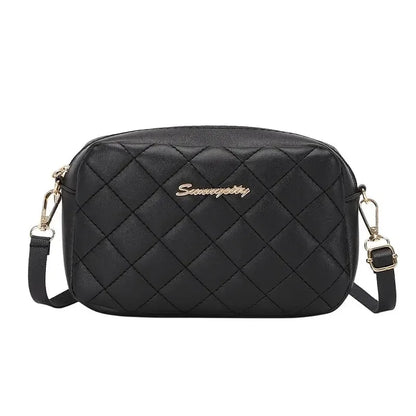 Simple Embroidery Checkered Crossbody Camera Bag For Women Checkered Crossbody Bag 5
