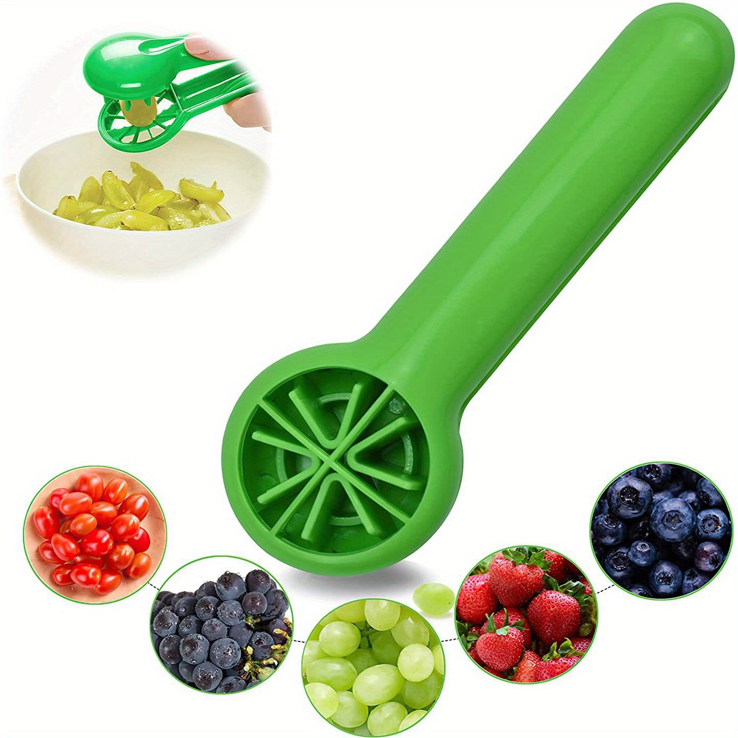 Safe Easy Manual Fruit Slicer Multifunctional Grape Cutter KidFriendly Kitchen Prep Tool 4