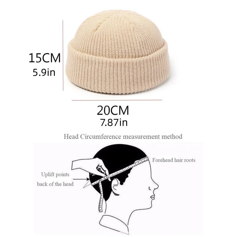 Wool Fashion Knitted Hat For Men  Women Simple Warm Skullies Beanie Cap Trendy Autumn Winter Solid  1