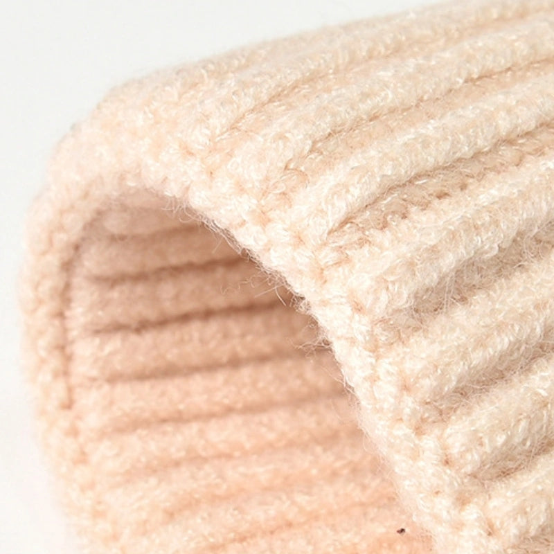 Wool Fashion Knitted Hat For Men  Women Simple Warm Skullies Beanie Cap Trendy Autumn Winter Solid  2