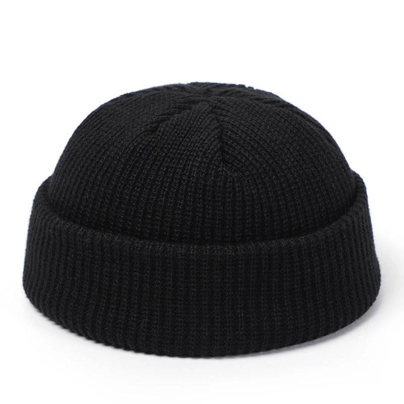 Wool Fashion Knitted Hat For Men  Women Simple Warm Skullies Beanie Cap Trendy Autumn Winter Solid  6