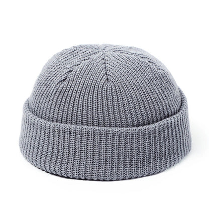 Wool Fashion Knitted Hat For Men  Women Simple Warm Skullies Beanie Cap Trendy Autumn Winter Solid  7