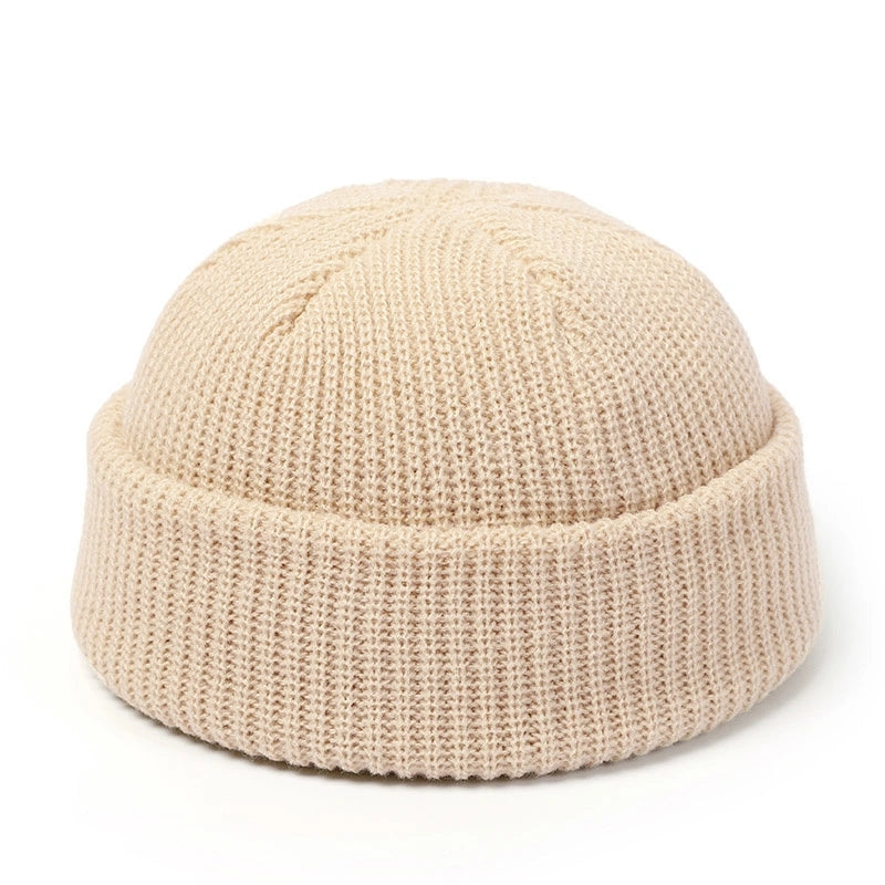 Wool Fashion Knitted Hat For Men  Women Simple Warm Skullies Beanie Cap Trendy Autumn Winter Solid  11