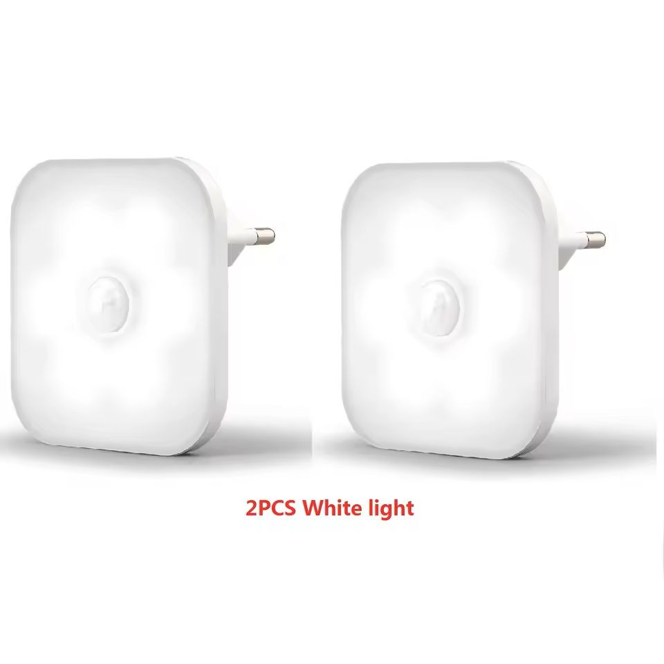 Wireless LED Motion Sensor Night Light EU Plug LED Night Lamp For Childrens Bedroom Bedside Table H 7
