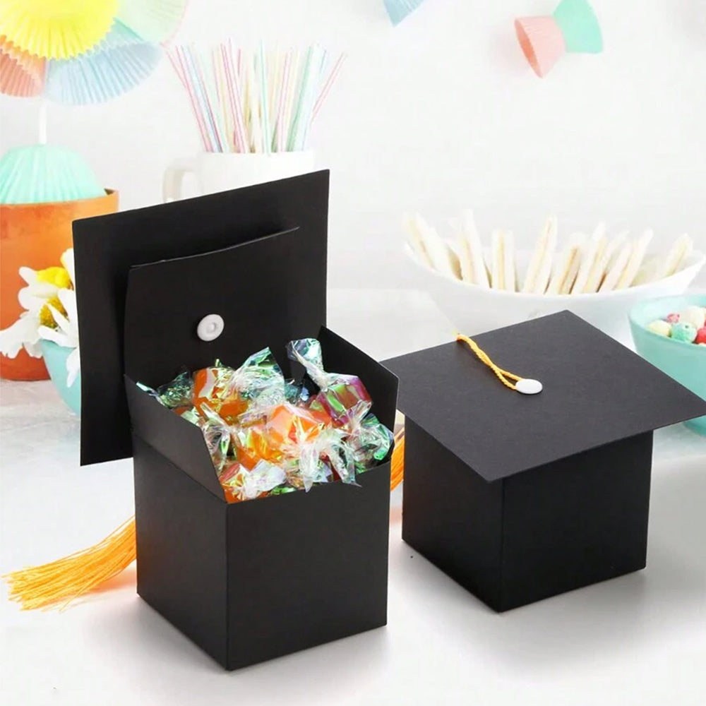 Graduation Cap Box with Tassel, Graduation Party Favors Gift Box