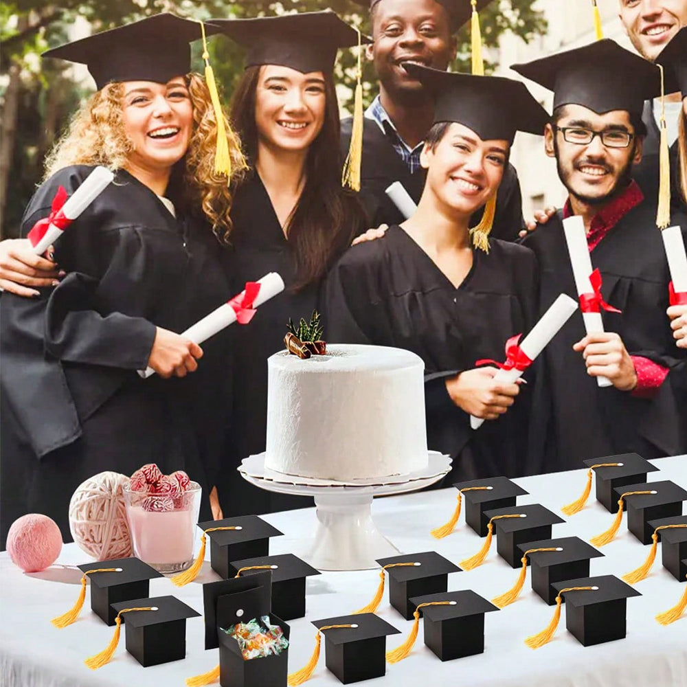 Graduation Cap Box with Tassel, Graduation Party Favors Gift Box