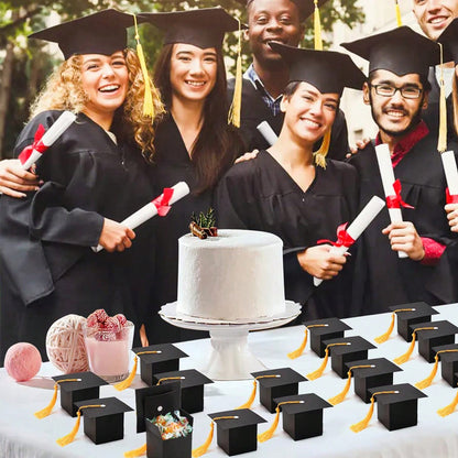 Graduation Cap Box with Tassel, Graduation Party Favors Gift Box