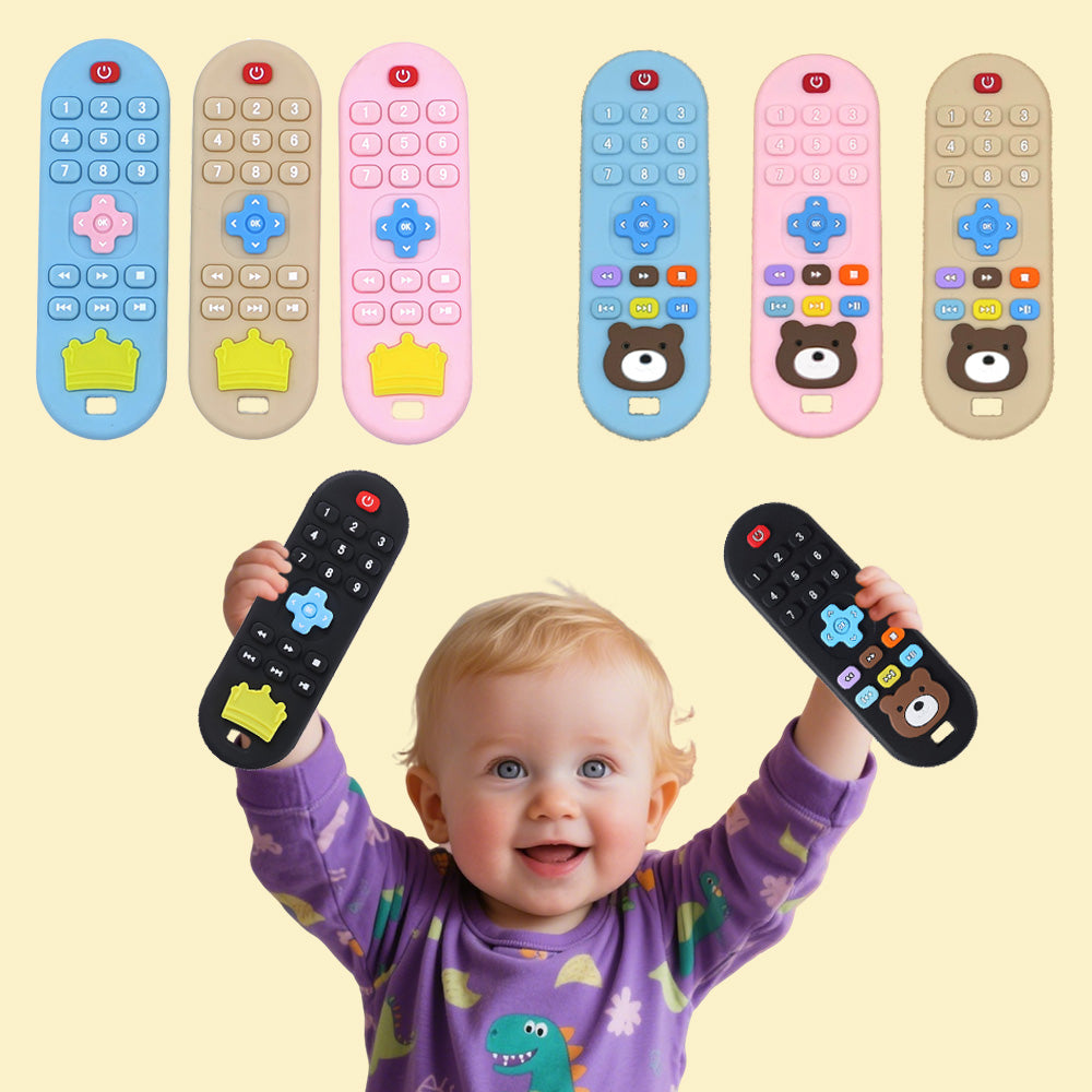 Baby Silicone Teething Remote Control, Anti-Eating Period Soothing Toy