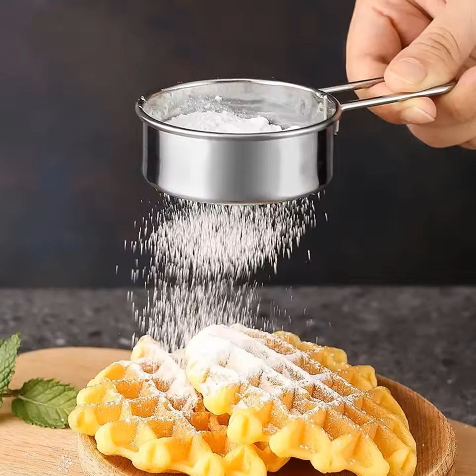 Small Handheld Fine Mesh Flour Sieve  Perfect For Baking Powdered Sugar  Chocolate Dusting 4