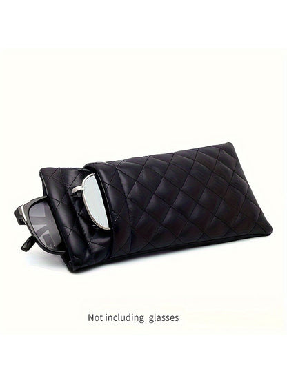 Portable PU Leather Sunglasses Case Soft Eyeglasses Pouch EasytoUse Squeeze Case For Protection 6